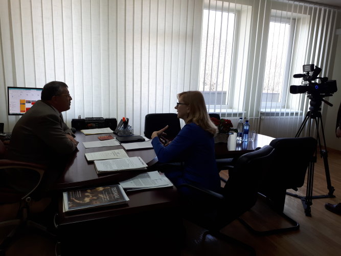 Teismo pirmininkas Marijampolės televizijos Žinių laidoje