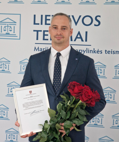 Teisėjas Aivaras Naujalis paskirtas Marijampolės apylinkės teismo pirmininko pavaduotoju 